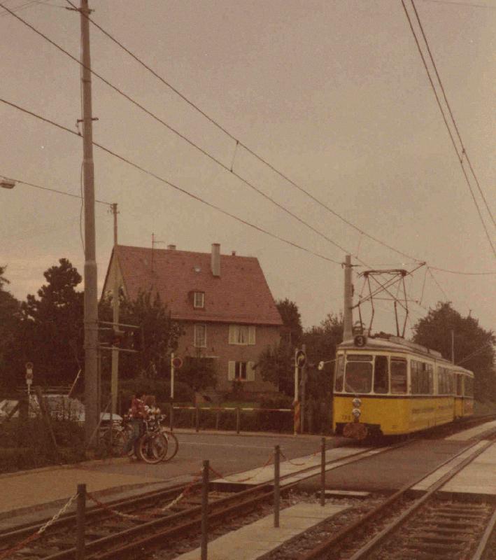 Die Filderbahn zu Schmalspurzeiten. Das dritte Gleis diente damals nur