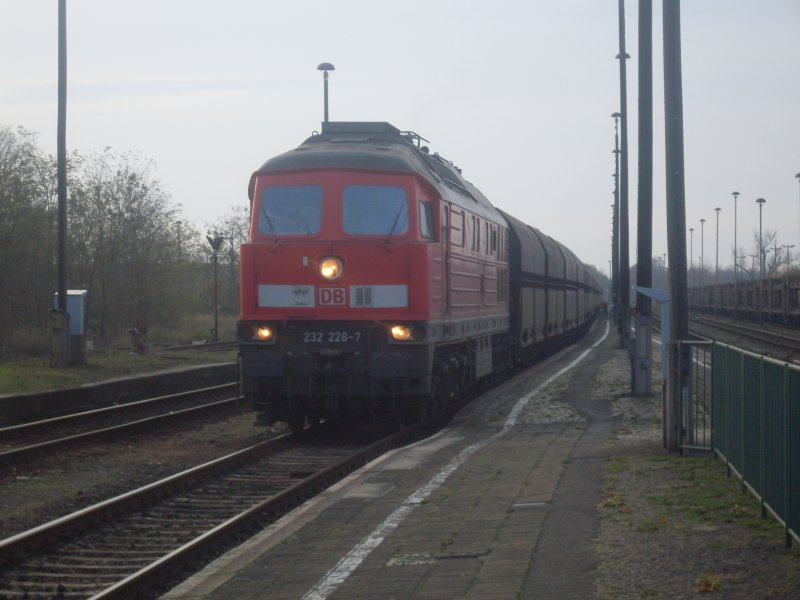 232 228-7 am 11.11.08 im Bahnhof Forst/Lausitz . 
