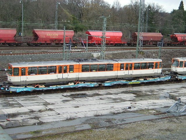 An old car in Frankfurt PT East Gbf Transwaggon transported