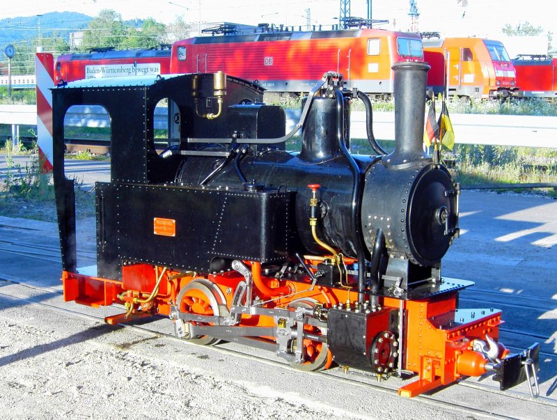 Gartenbahnlok Riesa im Ma�stab 1:3,3. Original f�hrt bei der Schinznacher