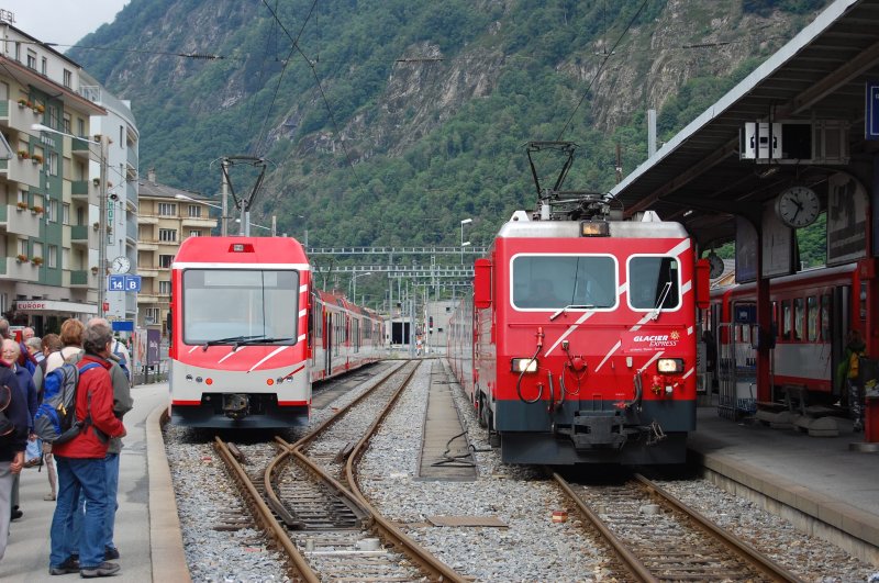 HGe 4 / 4 with the Glacier Express on 05.06.2008