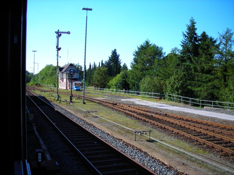 The exit from the train station to Hannover RB Goslar.