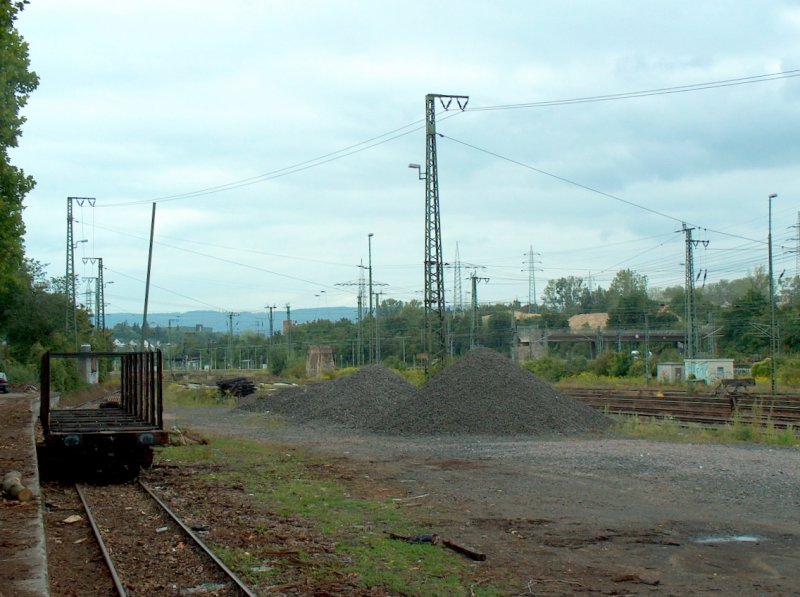 Wiesbaden-Ost Gbf nach dem Abriss der Bauernbr�cke; 26.08.2008 