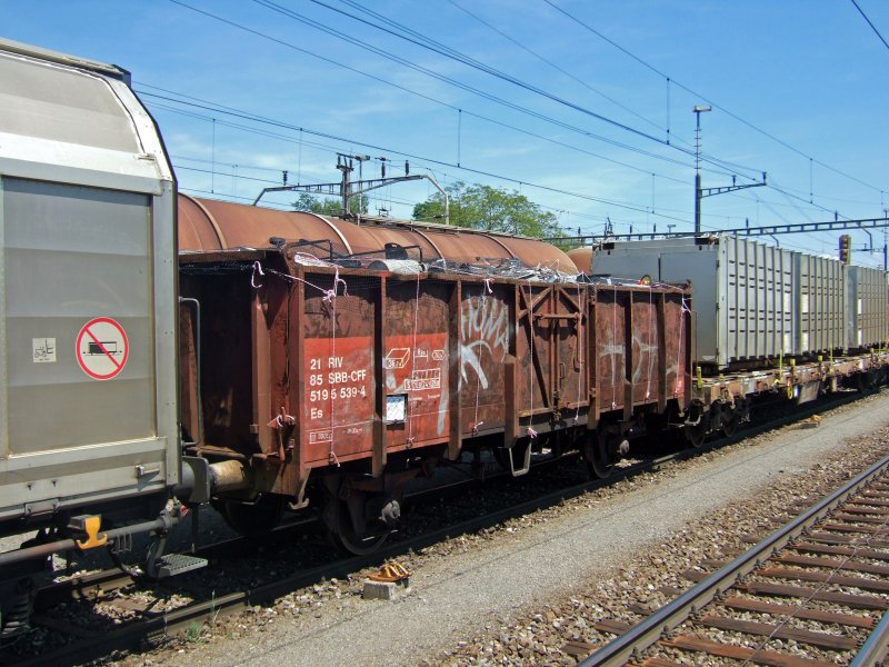 SBB-Cargo: Aus Oberr�ti, und nun in einem G�terzug eingereit ist