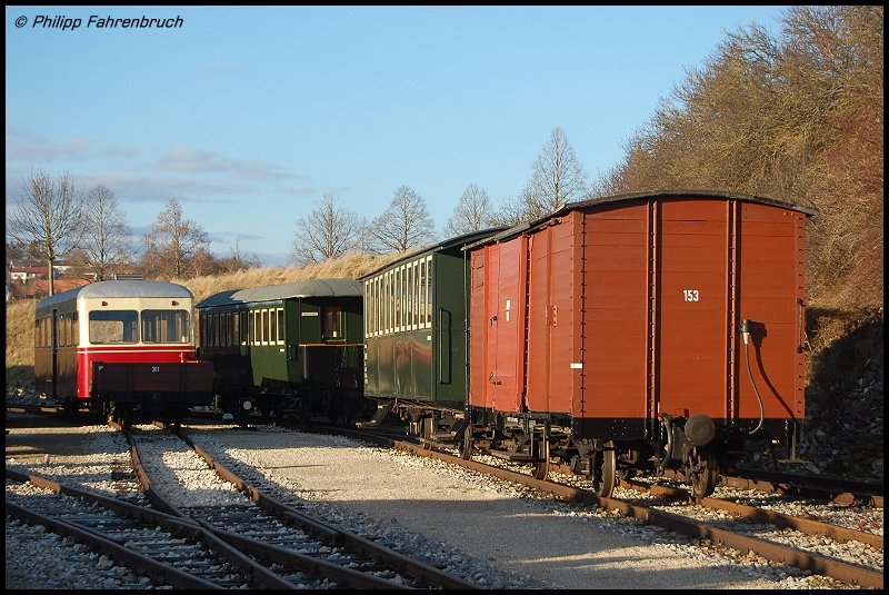Blick auf die Neresheimer Abstellgruppe, aufgenommen am 08.12.07. Hier kann