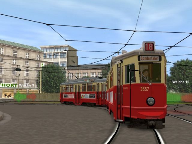 Die V6E Triebwagen 3557 und 3580 fahren gekuppelt als Sonderfahrt.