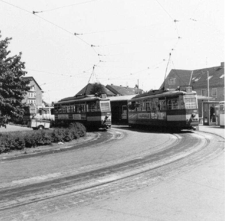The only station, drove off the tram in the Hamburg