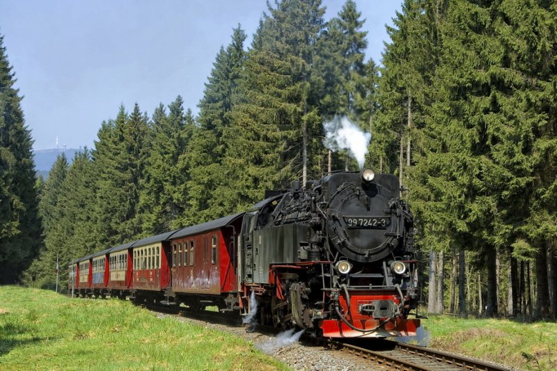 The classic in resin! The passenger train towards Nordhausen between