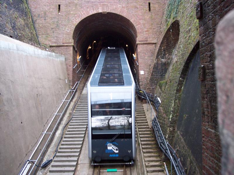 Die erste Offizele fahrt der Heidelberger Bergabhn nach 