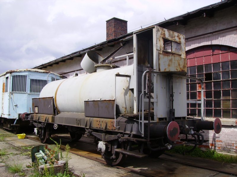 Alter Kesselwagen mit Bremsh�uschen im Skansen Pyskowice! 
