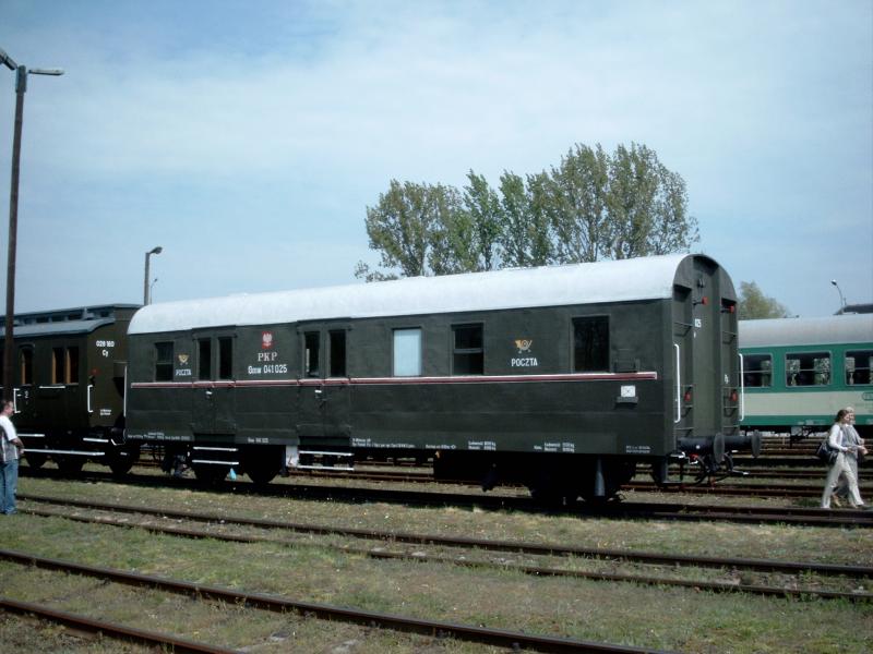 Mail car of a historic Polish train. 1. May 2004