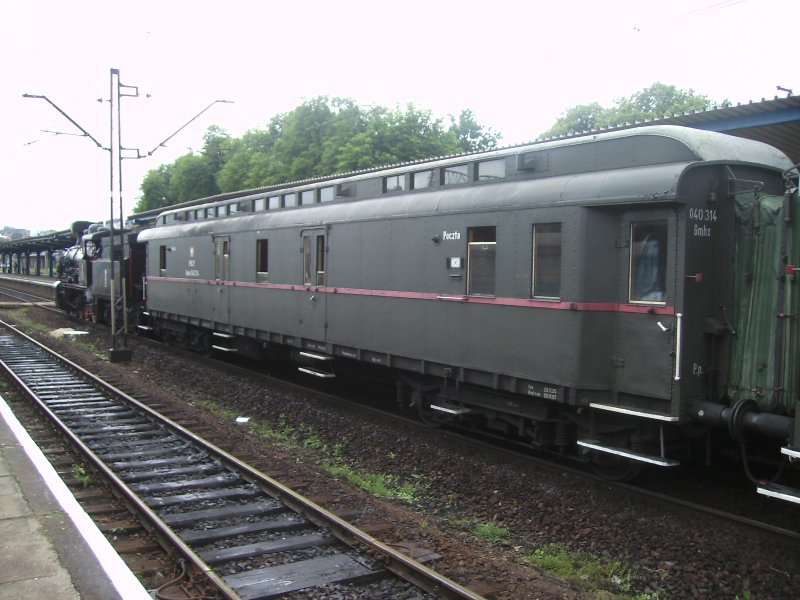 Ein Alter GMHX Wagen der Polnischen Post beim Bahnhofsfest in