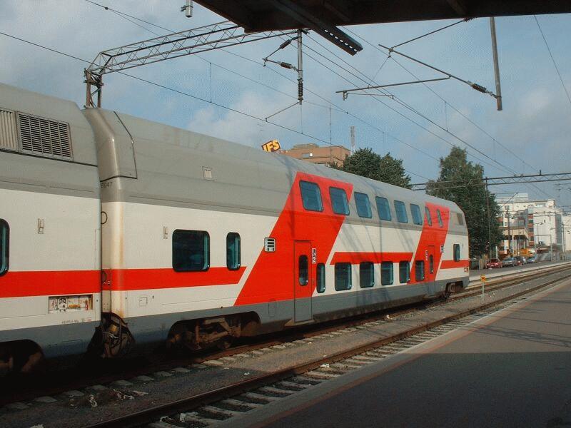 IC2-Wagen 2.Kl. Edfs 28302 am 06.09.2002 in Tampere. 