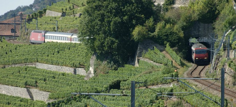 The IR 33 528 from Luzern Vevey just before the