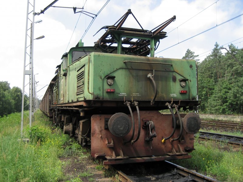 ACHTUNG KROKODILE! EL2-27 im Wald am 03.07.2009 in Pątn�w. 