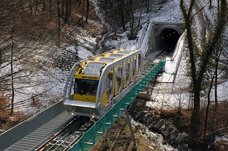 Innsbruck, Hungerburgbahn (Standseilbahn), 04.01.2008