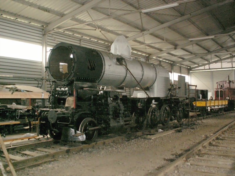 Depotbesichtigung,hier wird die ehem.�BB Dampflok 93.1378(1927)wieder aufgearbeitet.K�rzlich kam der revidierte