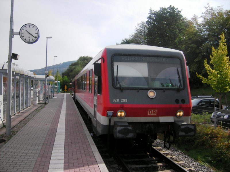 Am 09.09.2009 steht in F�rth (Odenw) eine Regionalbahn bereit um