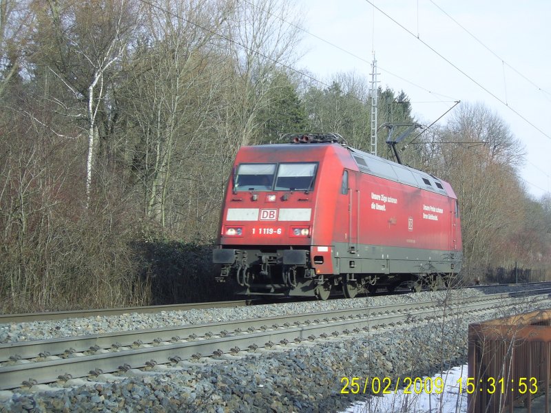 101 119-6 ist am 25.2.2009 als Tfzf 79284 auf der