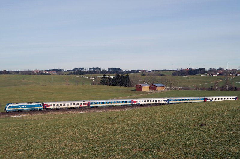 223 067 (Arriva) with 86 212 at Alx Steig (Görwangs)