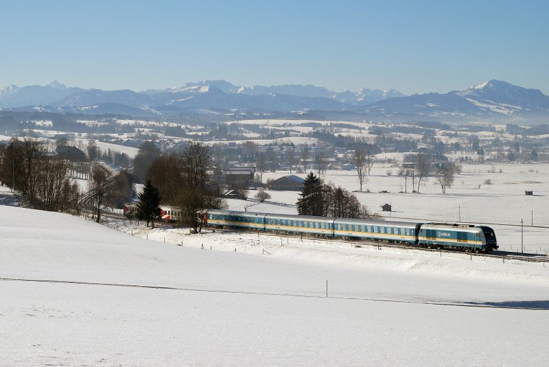 223 066 (Arriva) with Alx 86 209 (06.03.2008) in Ellenberg