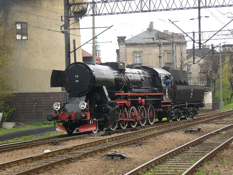 Ty2-911 after arriving by special train Krakow Glowny - Krakow