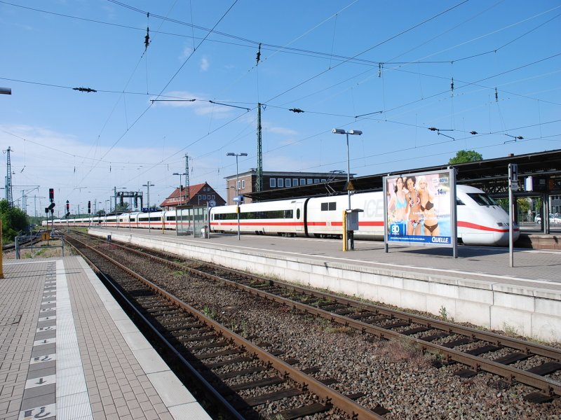 Nachschuss eines ICE1 aus dem Bahnhof L�neburg n�chster Halt Hannover