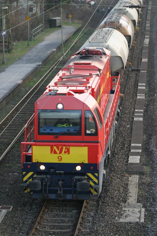 Neuser Eisenbahn Lok 9 am 18.3.09 in Duisburg-Entenfang 