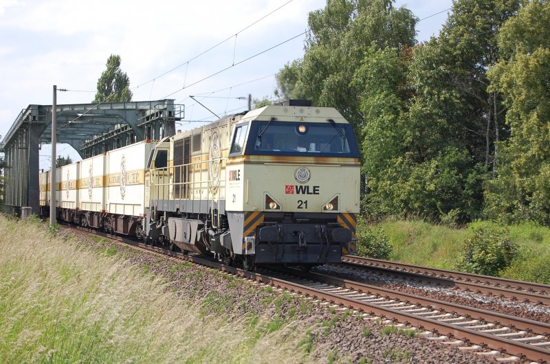 WLE 21 Warsteiner am 10.06.2009 nach �berquerung des Mittellandkanals bei