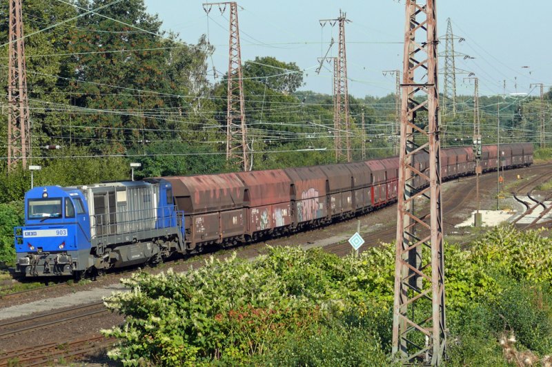 903 der RBH mit Kohlependel in Recklinghausen-Ost 8.9.2009 