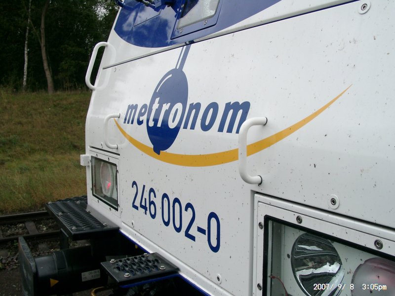 metronomic 246-002-0 at stop in Hemmoor (automatically translated, Powered by