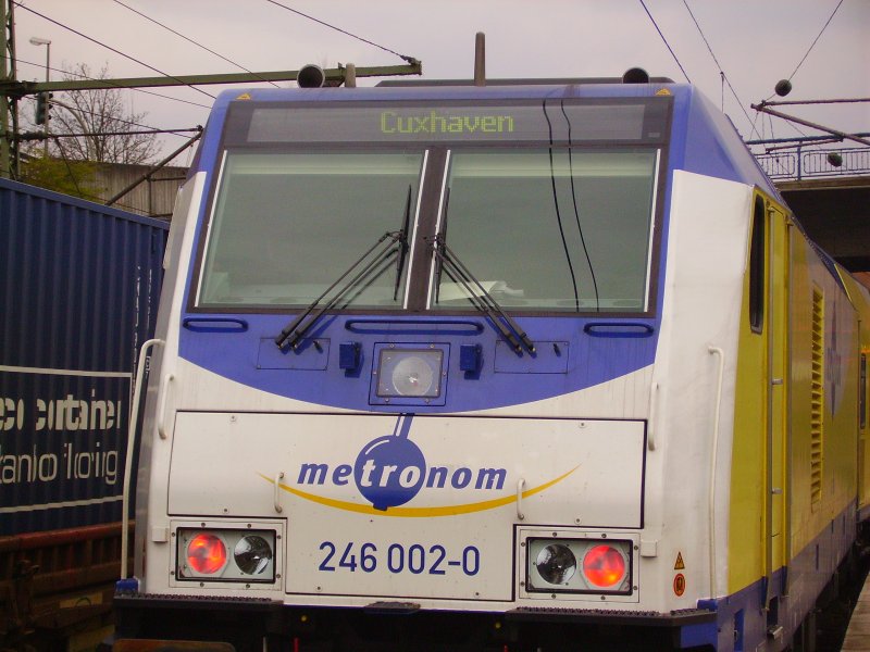 Detailansicht von 246 002-0 in Hamburg-Harburg. 28.03.08 