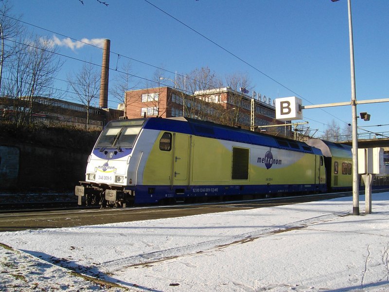 246 009-5 steht am 2.01.09 mit ME 39416 aus Cuxhaven