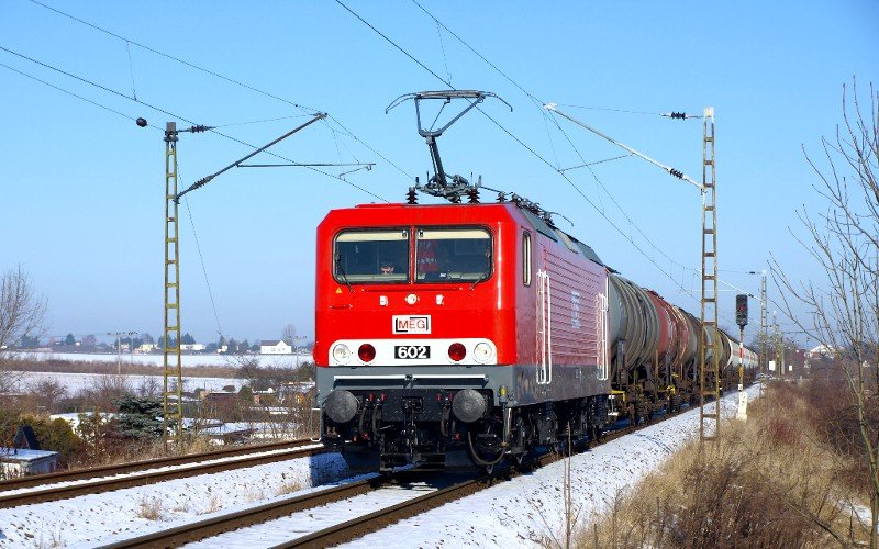 MEG 602 ex 143 204 mit dem B�hlenpendel am 12.1.09