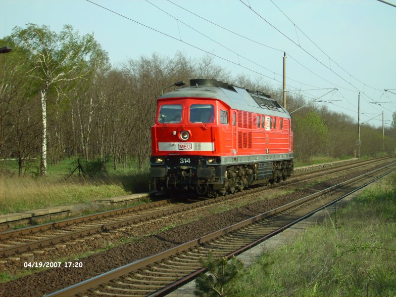 MEG 314 solo auf dem Weg nach Frankfurt/Oder.19.04.07 
