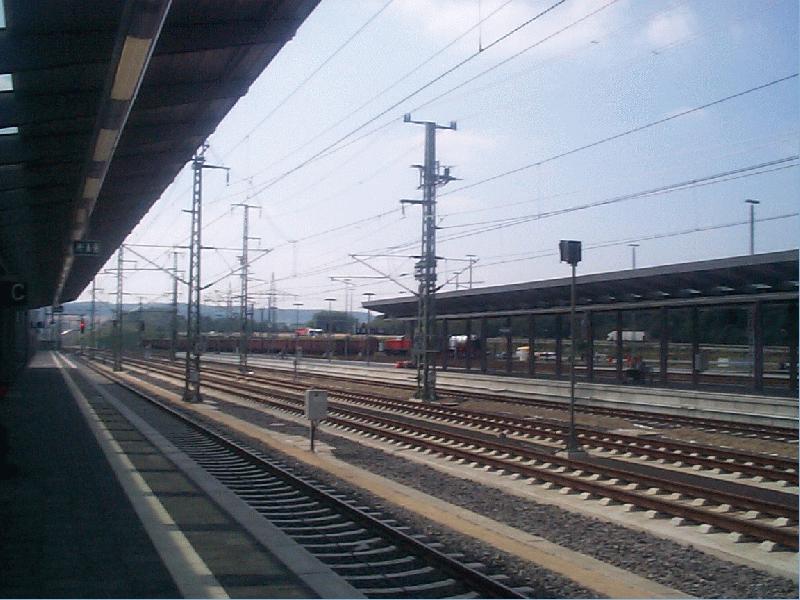View of the new ICE railway station at Montabaur on