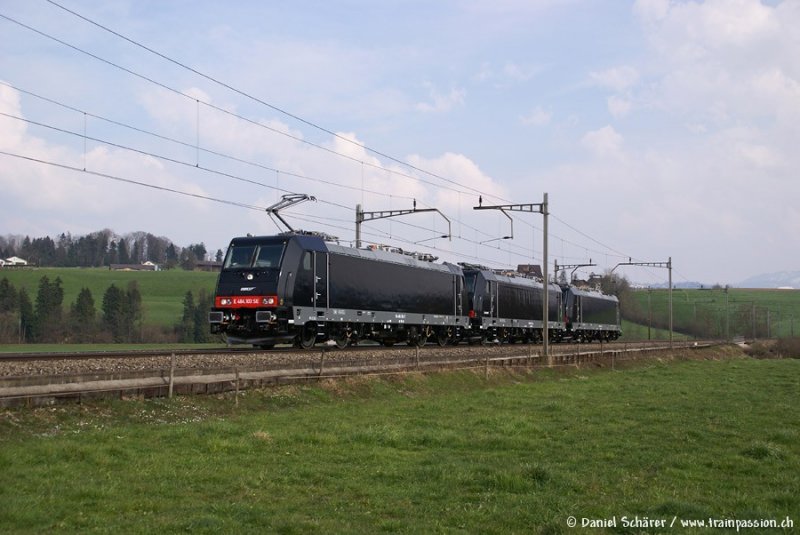 E 484 103, 105 Lennaert und 104 am 30.03.07 bei