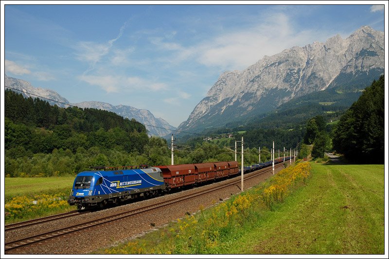 MET 1116 912 95 015 according to the Stahlbrammenleerzug Leoben-Donawitz