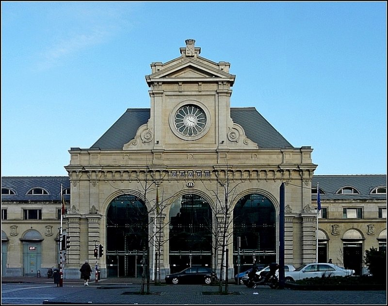 The historic and modern construction of the station building Nanur