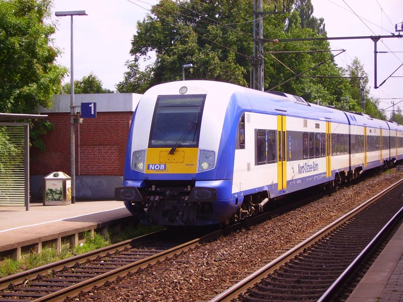 Die NOB nach Westerland als Sandwich in Elmshorn. 05.07.08 
