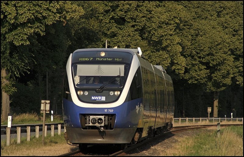 In the evening light of 24.06.2009 is as VT707 NWB81559