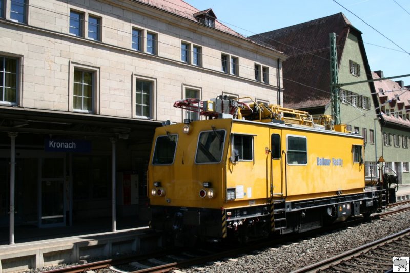 Eine kurze Pause auf Gleis eins im Bahnhof Kronach mu�te