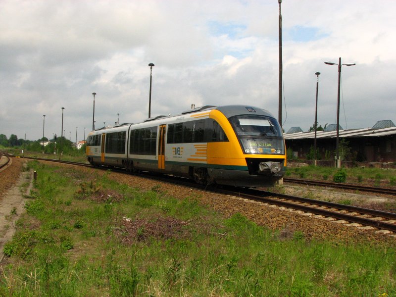 Ein ODEG Desiro auf dem Weg nach Zittau bei der