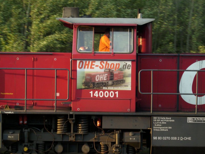 OHE 140 001 with advertising. (automatically translated, Powered by Google)