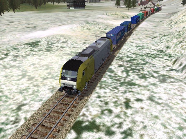 ER 20 012 with a container train just outside St.