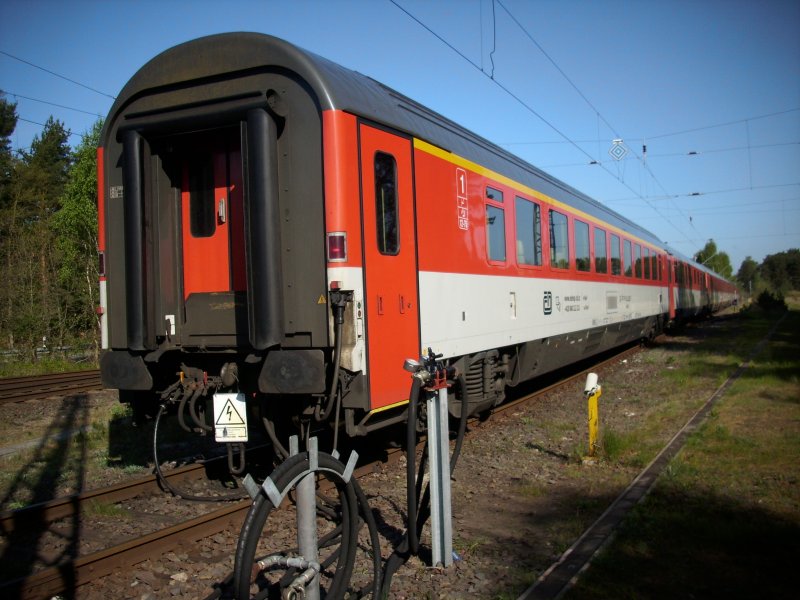 Abgestellter CD-Zug am 09.Mai 2009 auf dem einzigen genutzten Abstellgleis