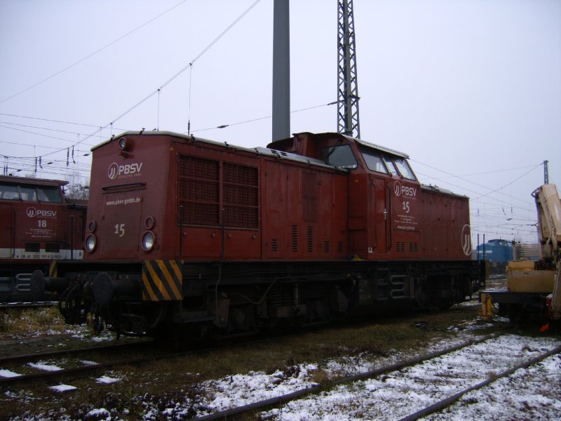 LOK 15 der PBSV-GmbH am 13.12.2008 in Magdeburg Sudenburg 
