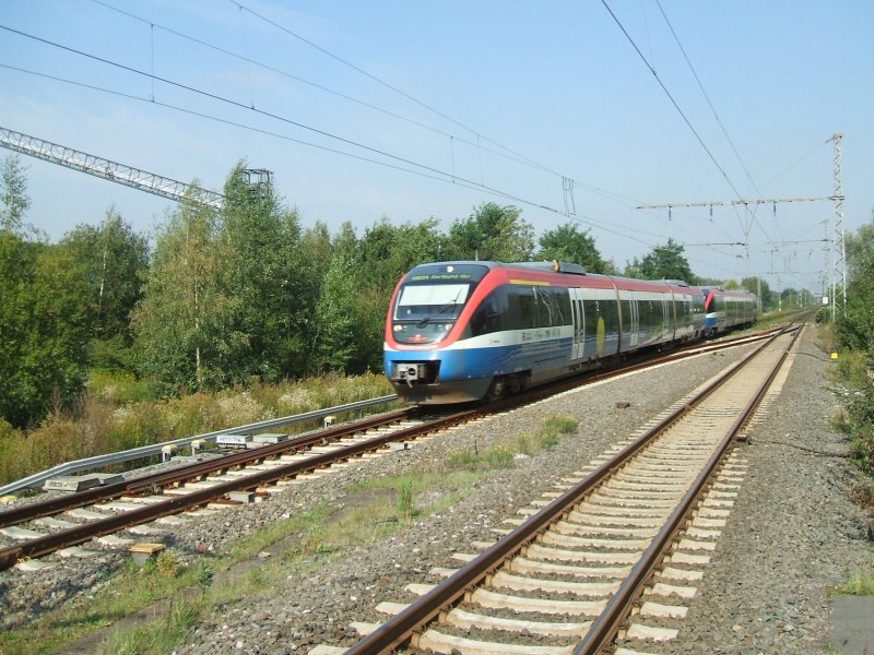 Talent Doppel der Priggnitzer Privatbahn in Richtung 
Dortmund Hbf.(14.09.2007) 
