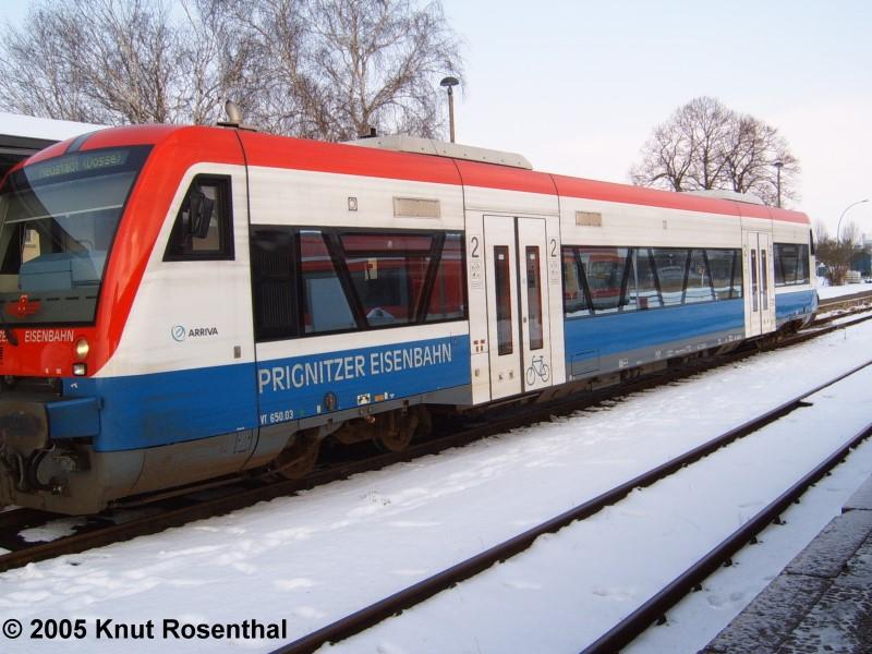 PEG 650.03, der am 05. M�rz 2005 auf die Ausfahrt