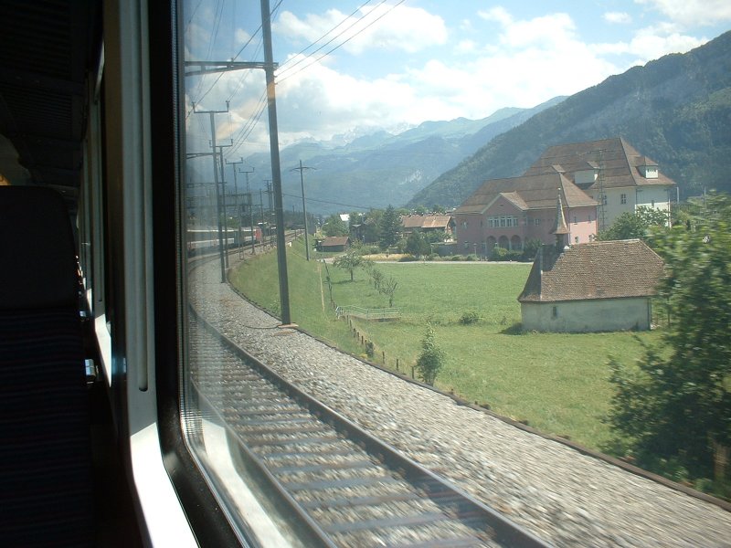 Shortly after Arth-Goldau on the Gotthard route in the City
